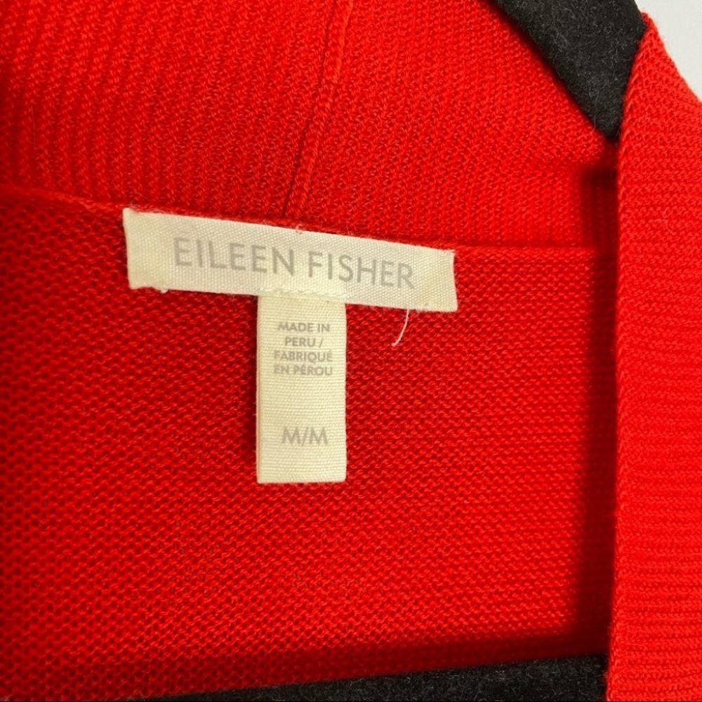 Eileen Fisher Organic Cotton Rib Knit Open Cardigan Sweater - Picture 6 of 7